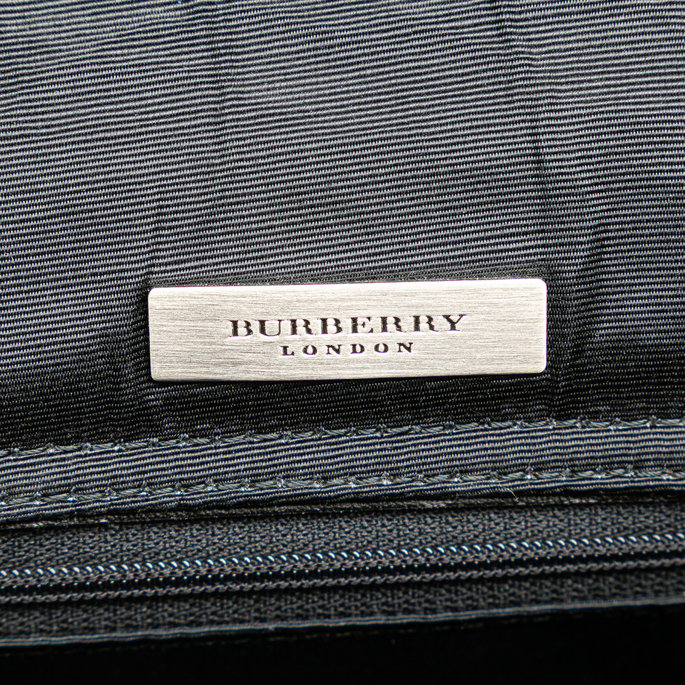 Pre-Loved Burberry Nova Check Trimmed Leather Handbag - Picture 5 of 12